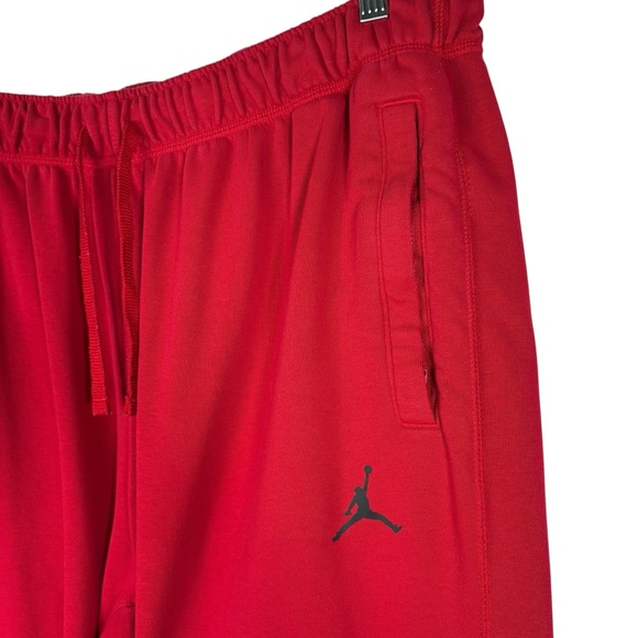 Jordan Men’s XXL Red Joggers Sweatpants Tie Waist Pockets Dri Fit Bottoms Pants - Picture 4 of 9